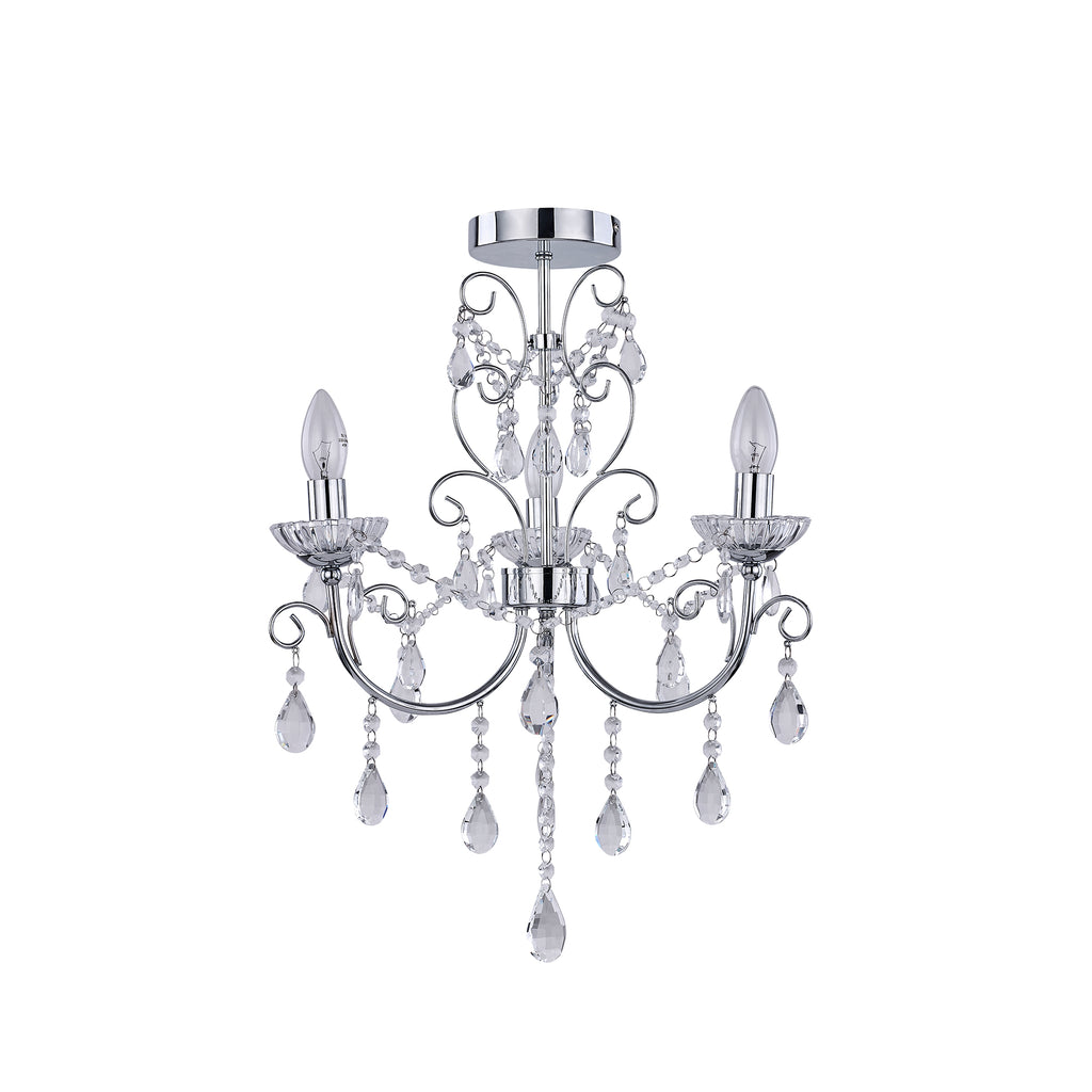 Renaissance 3 Light Small Chandelier Chrome - LL002CH116S